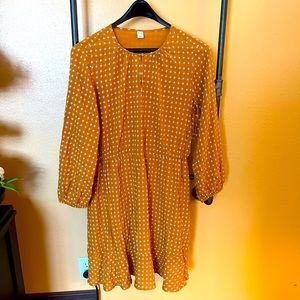 Honey yellow 3/4 sleeve Old Navy dress